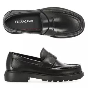 [페라가모] 로고 DONNY NERO 769147 페레가모 도니 남성 구두 로퍼