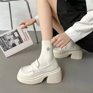 [하프클럽/]페니 로퍼 단화 구두 발편한 신발 통굽 스트랩 여성