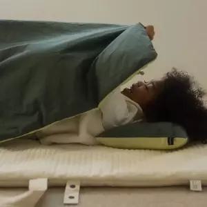 실키코튼 투톤 낮잠이불+베개 세트 5color)