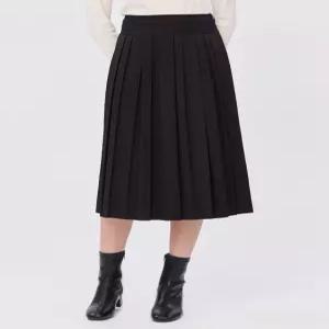 헤지스 여성 24FW [클리어런스][스테디셀러]블랙 플리츠 스커트 WSSK4D905BK