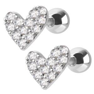 큐빅하트 데일리 베이직 써지컬스틸 귓바퀴 피어싱 1+1