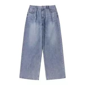 [커스텀멜로우](광주신세계)블루 와이드 핏 밴딩 진 CWPAM25389BUX