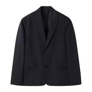 [커스텀멜로우](광주신세계)네이비 릴렉스드 핏 스트라이프드 셋업 자켓 CWJAM25423NYD