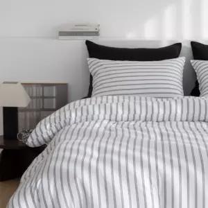 헬로우슬립 카스테라 이불 세트 Q K 스트라이프 블랙 BNS