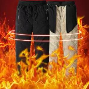 [하프클럽/]남성 양털 기모 방한 바지 겨울작업복 트레이닝 방한복 등산복