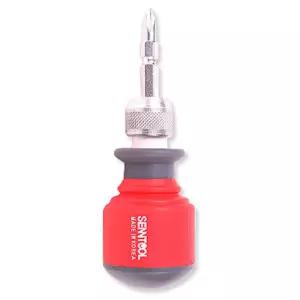 센툴 주먹 양용 드라이버 2+6 - 레드/쎈툴/미니/작은/소형/일자/십자/겸용/양날/휴대용/틈새/작업/다용도