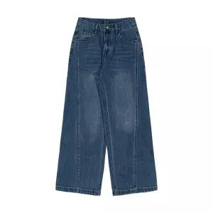 [레코브](광주신세계)난스판 사선절개 와이드 데님팬츠(LC61F3DP522X)