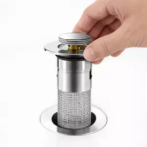 원터치 세면대마개 필터형 배수구막힘 방지 거름망 욕실용 머리카락 자동차단 악취차단