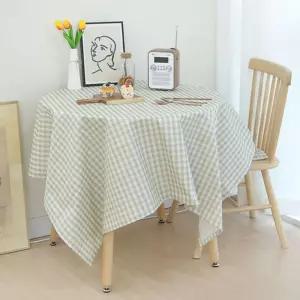 양면 방수 식탁보 그린체크 140x180