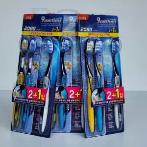 [모두모아]애경 2080 9모션 일반모(2+1) 칫솔 3개 사용이편리한 상쾌한 깔끔하고편리 청결한 상쾌한칫솔