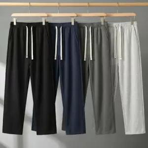 남성 봄 간절기 코튼 스판 세미와이드 슬랙스 밴딩 팬츠 바지 남친룩 4컬러 3사이즈