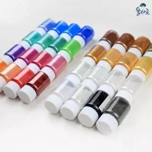 운모 32색 10g세트 펄가루 가루 천연 안료 진주 수지 비누 슬라임 양초 에폭시