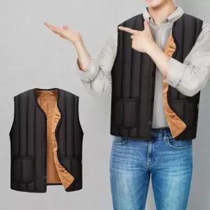 남성 기모 패딩 조끼 방한 베스트 겨울 등산 경량조끼 보온조끼