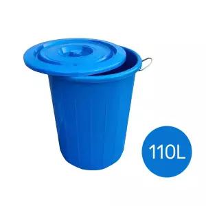 옳은유통 청통 110L/ 대형 플라스틱 만능용기 대용량 쓰레기통 물통 바케스 재활용통