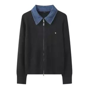 [하프클럽/지지피엑스]데일리 배색 데님 투에이 집업 가디건 (GQACK006D)