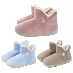 포근한 양털 안감 여성 사무실 거실 폭신 발목 실내화