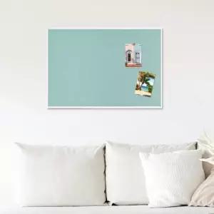 두문 화이트플랫 액자패브릭 자석게시판 그린 600x420