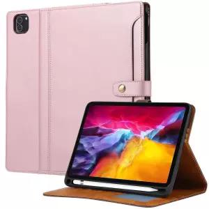 Dteck 아이패드 프로 12.9 케이스 2022 2021 2020 2018용, 에어 13 케이스, 펜슬 홀더 및 포켓 포함, 프리