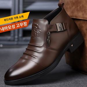 가죽 남성 구두 신발 앵글 부츠 반부츠 정장 캐주얼 1016브라운사계절용