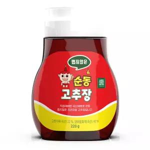 전수연 양파발효 꼬꼬마 순동 고추장 220g 튜브형