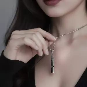 TLB 디펜스 호신용 호루라기 티타늄 목걸이 팬던트 2ea