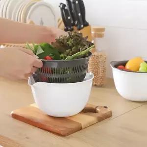 물빠짐 채소세척 신상 채반 과일 2P 다용도쿠킹 믹싱볼세트 인기템