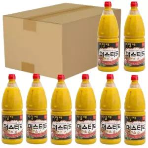 미담채 머스타드소스 2kg X 8통 (1박스) 대용량 고품질