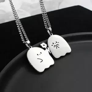 커플 청혼하는 여친 2개 1세트 유령커플목걸이 선물