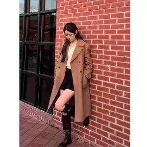 [롯데백화점]씨씨콜렉트 카멜 블렌드 더블 핸드메이드 코트 C254MSG565