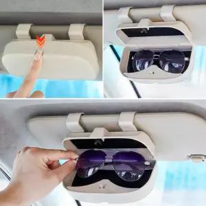 차량용 선글라스 클립 보관함 썬바이저 안경 거치대 수납 케이스