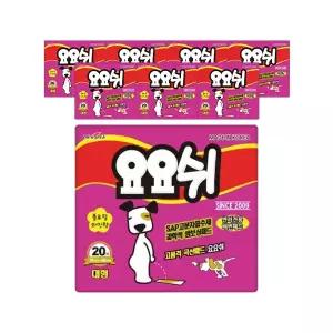 T멤버십 11% / 요요쉬 배변패드 플로럴와인 대형 20매, 8개