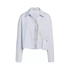 [JJ지고트](대전신세계)[크로스백SET] 슬리브리스 레이어드 셔츠 블라우스 GS4N0BL421