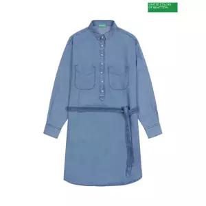 베네통 데님 셔츠 원피스 4S_4KHNDV085