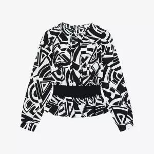 [SI](마산점)니트배색 타이 블라우스 (SSKBBAD14080)(SSKBB14080)