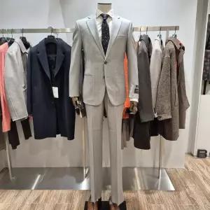 [본](마산점) BON 그레이 이태리수입원단 CANONICO 윈도우 체크 순모 정장 수트 BN4MJA083GY