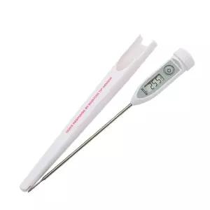 디지털 방수 중심 온도계 CS-101W 화이트 탐침온도계