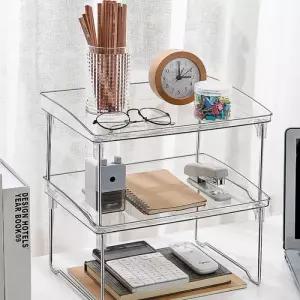 접이식 투명 선반 아크릴 책상 수납 화장품 주방 정리 모듈선반 MRB13006368 마롱방