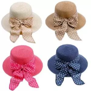 도트리본 밀짚모자 (SM010)