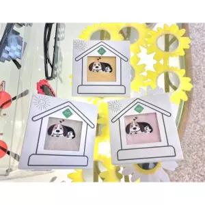 잠만자는 강아지  자수손수건