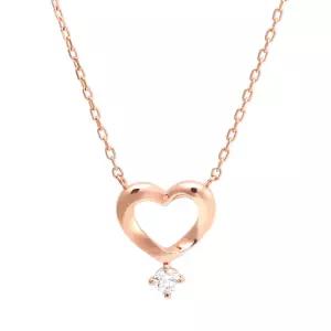 18K 러블리 볼륨 하트 일체형 체인 목걸이 JNN3363