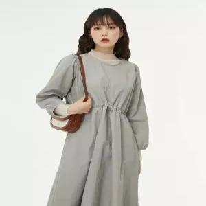 [LAP] 랩 나일론 스토퍼 롱 원피스 AQ1WOE40