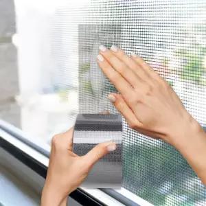 롤 테이프 보수 창문 방충망 회색 모기장 창문방충망 붙이는방충망 접착식 보수용방충망