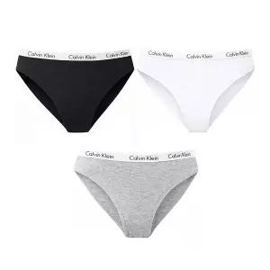 [Calvin Klein]캘빈클라인 캐러셀 코튼 스트레치 3팩 비키니 여성 언더웨어 팬티 QP1258O-900