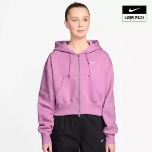 나이키 우먼스 스포츠웨어 플리스 루즈 풀집 크롭 후디 HV2427-503 100476
