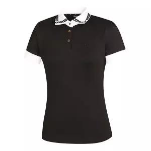 [아웃도어스/레노마골프]여성 카라 물결 장식 배색 반팔 티셔츠 RWTYL6122-199