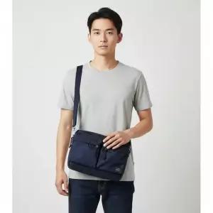 포터 25FW 네이비 블루 포스 숄더 크로스백 S 855 05457 50