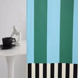 생활 암막 스트라이프 커튼 아트웨이브 모듈 봉집형 135x210cm