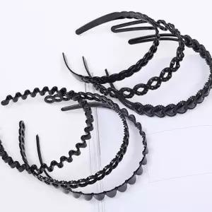 클래식 플라스틱 머리띠 귀 안아픈 머리 단발 빗살 얇은 머리카락 남자 여자 헤어밴드 편한 수면 헤어띠