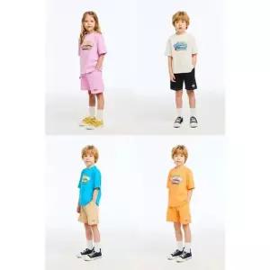 [갤러리아] 베네통키즈 26SS 로고플레이티셔츠그래픽팬츠세트 QATS20631/QATP08631STT