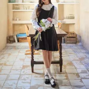 뷔스티에 미니원피스 스판 U넥 벌룬 A라인 여성 빅사이즈